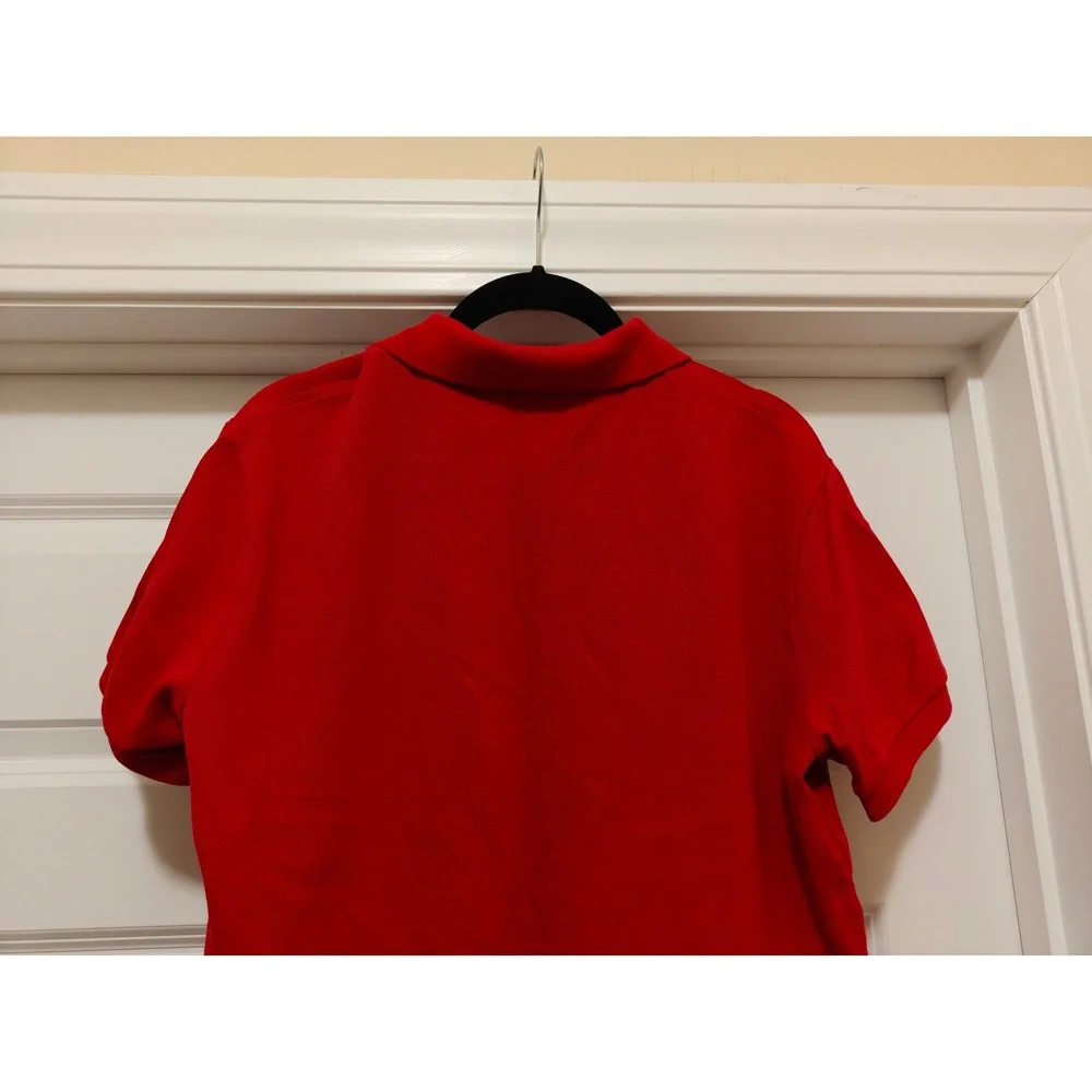 Polo Ralph Lauren Mens Custom Slim Fit Red Cotton Pique Polo Shirt Medium M